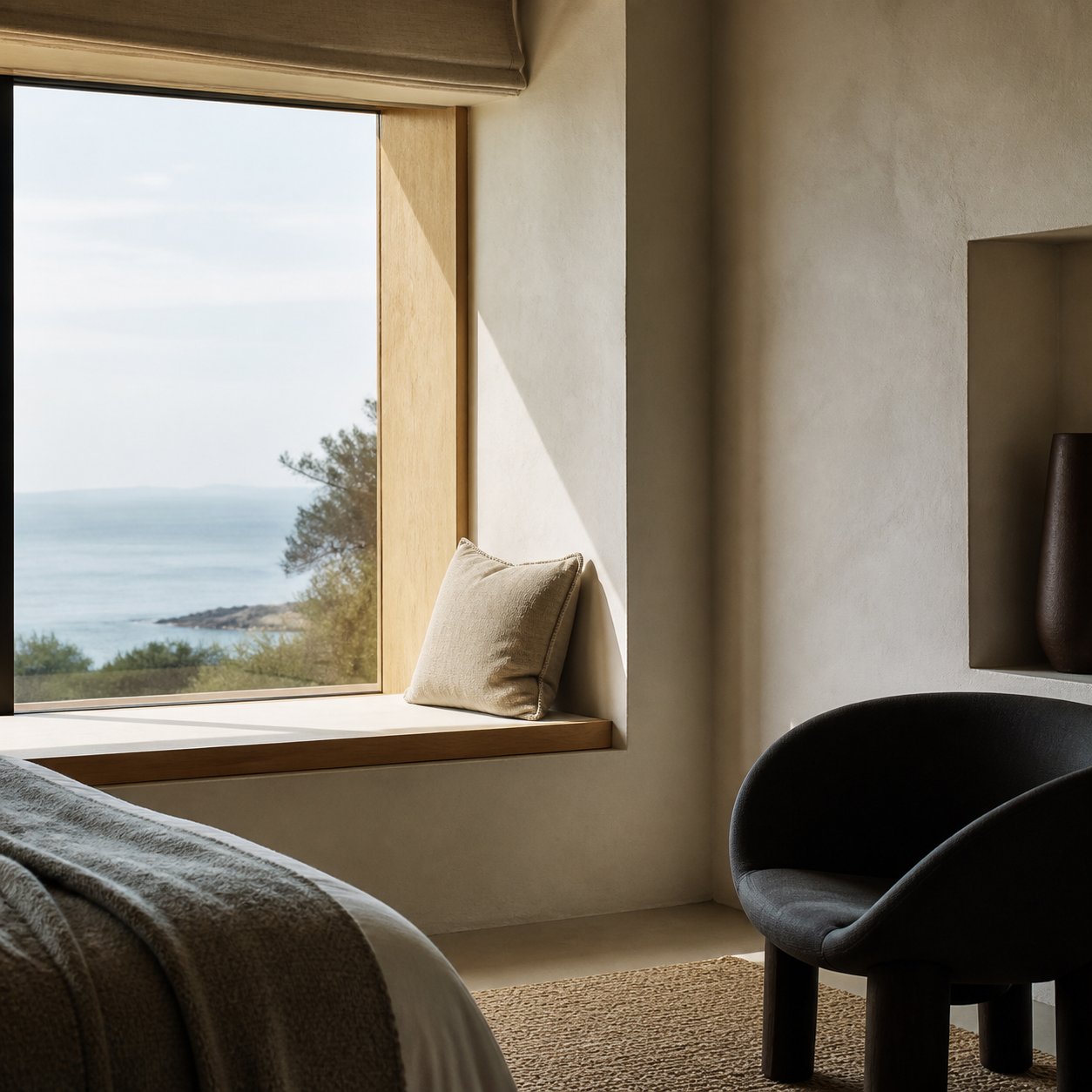 Imagined window seat in a design-led stay